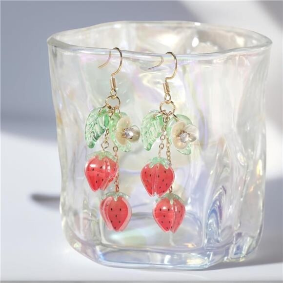 Strawberry Shortcake Earrings | Playful & Adorable Design - Picture 3 of 3